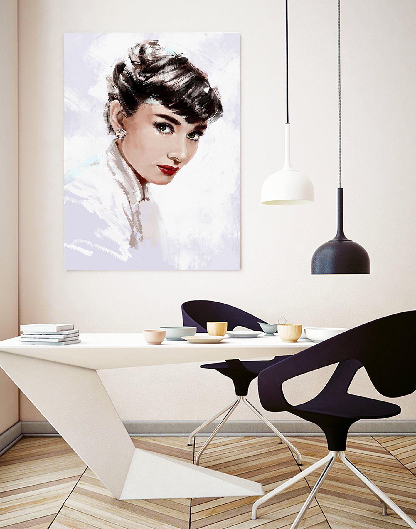 Audrey Hepburn by Dmitry Belov on GIANT ART - white digital painting