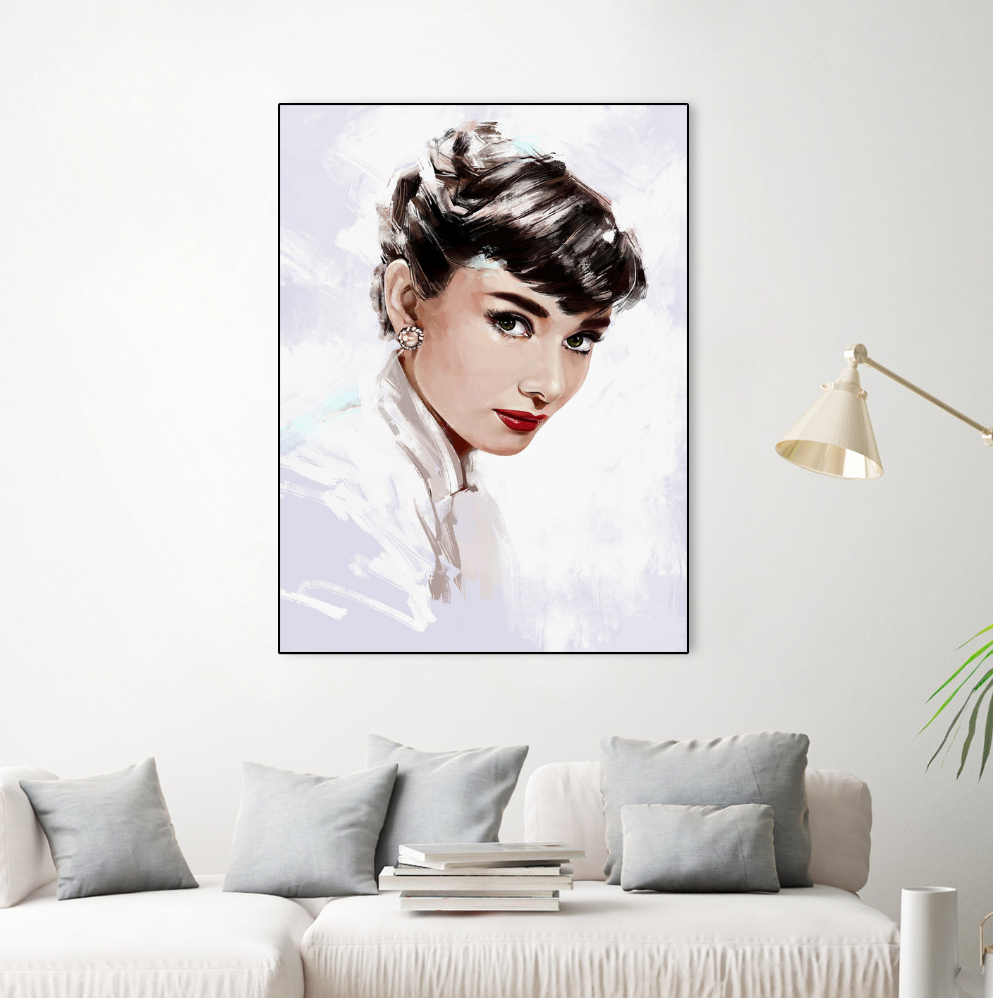 Audrey Hepburn by Dmitry Belov on GIANT ART - white digital painting