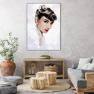 Audrey Hepburn by Dmitry Belov on GIANT ART - white digital painting