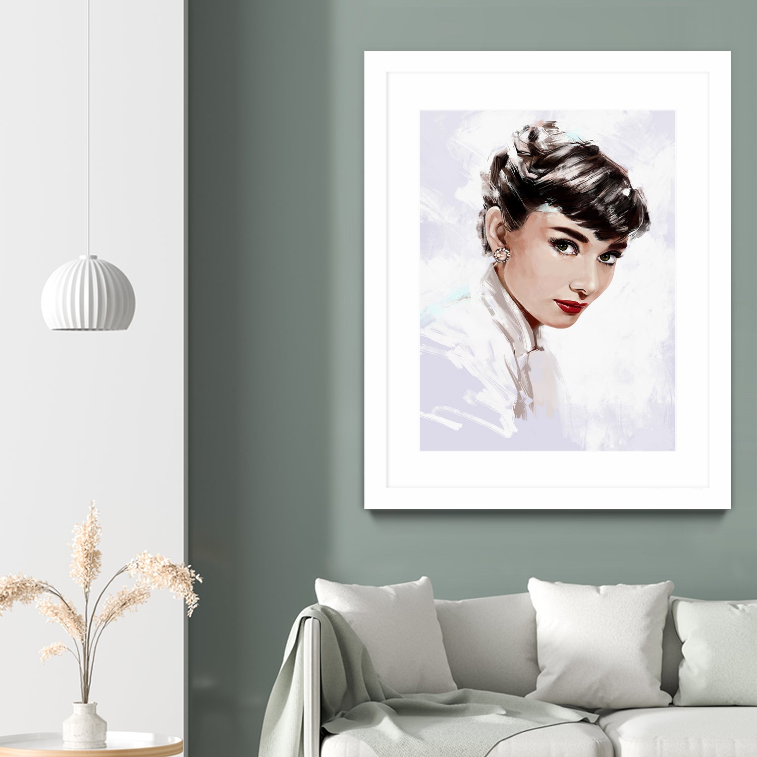 Audrey Hepburn by Dmitry Belov on GIANT ART - white digital painting