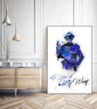 Frank Sinatra Watercolor by Anthony Melice on GIANT ART - blue digital painting