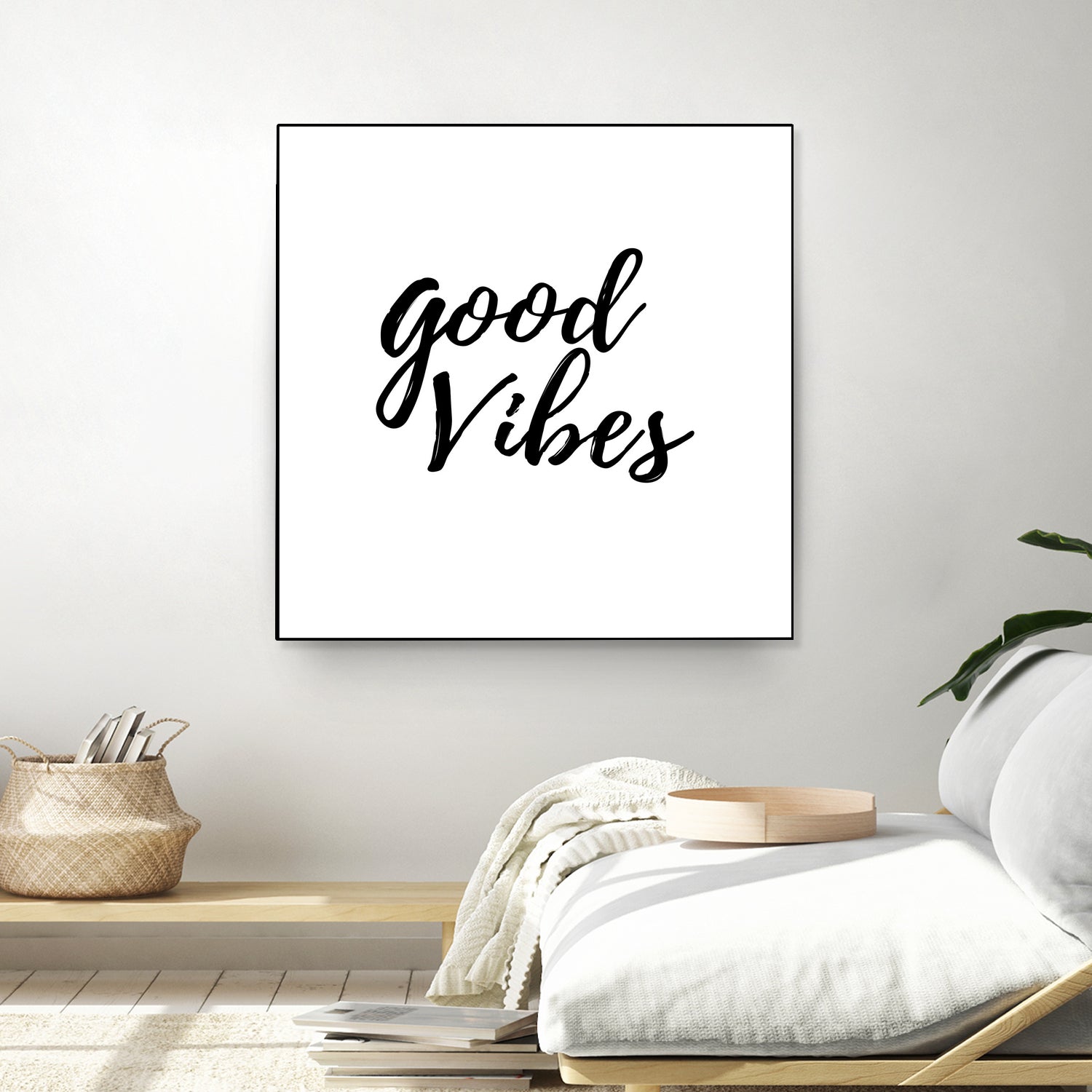 Good Vibes by Elina Koutsokera on GIANT ART - white typography