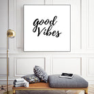 Good Vibes by Elina Koutsokera on GIANT ART - white typography