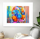 Ganesh Abstract by Rupa Prakash on GIANT ART - blue 3d art