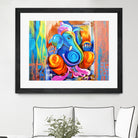 Ganesh Abstract by Rupa Prakash on GIANT ART - blue 3d art