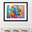 Ganesh Abstract by Rupa Prakash on GIANT ART - blue 3d art