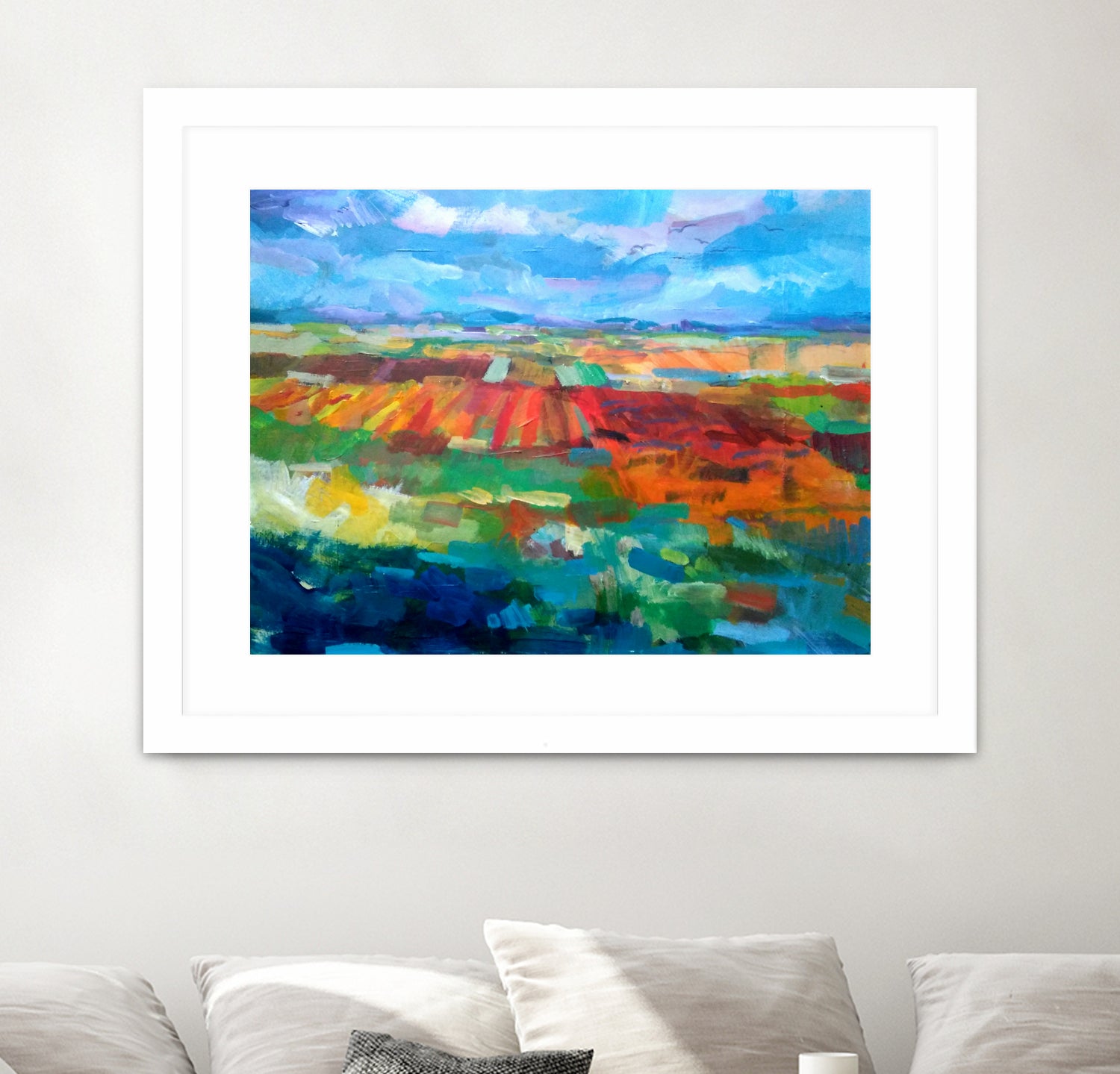 Fields by Aleksandar Stankovic on GIANT ART - orange mixed media