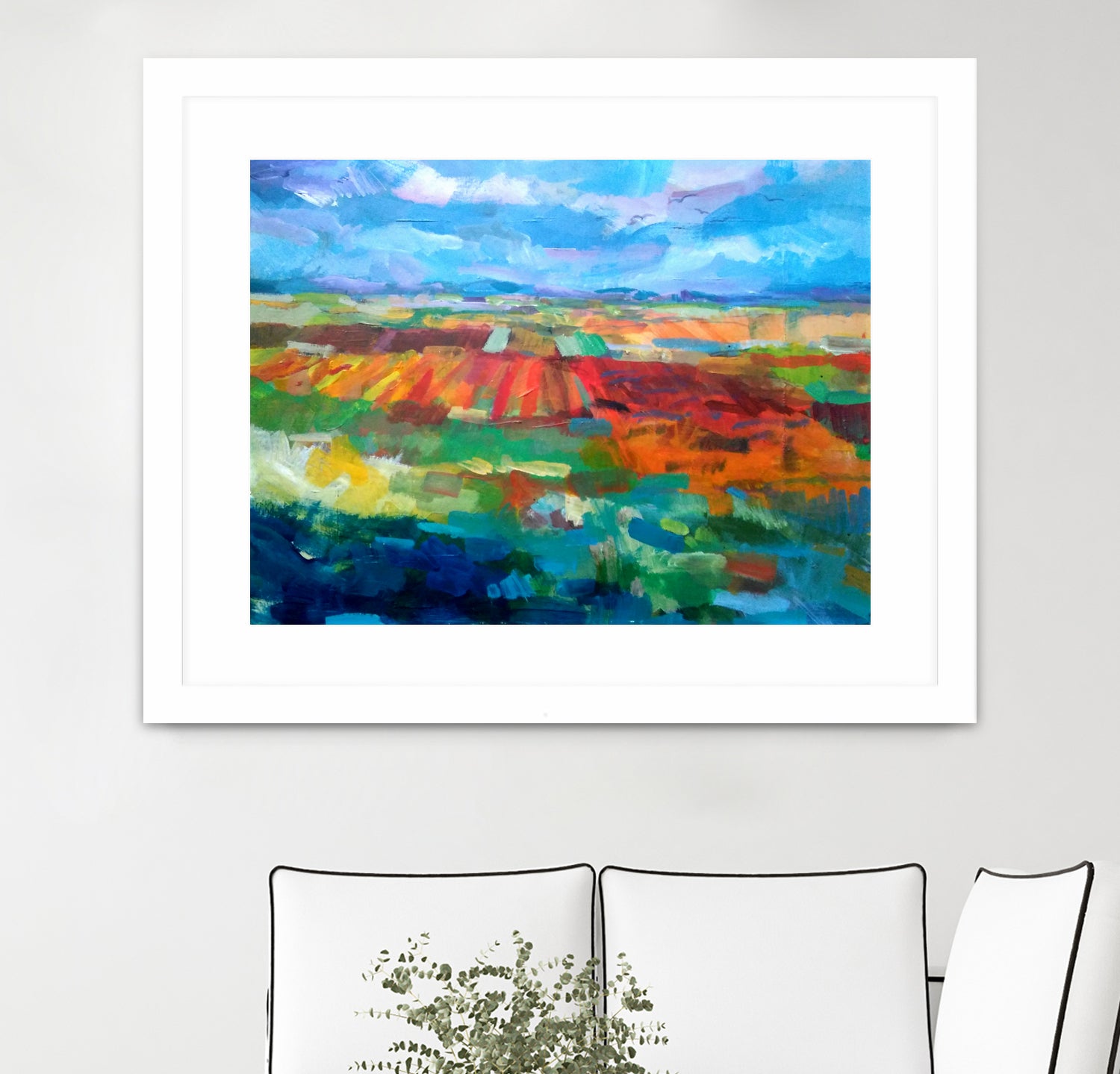 Fields by Aleksandar Stankovic on GIANT ART - orange mixed media