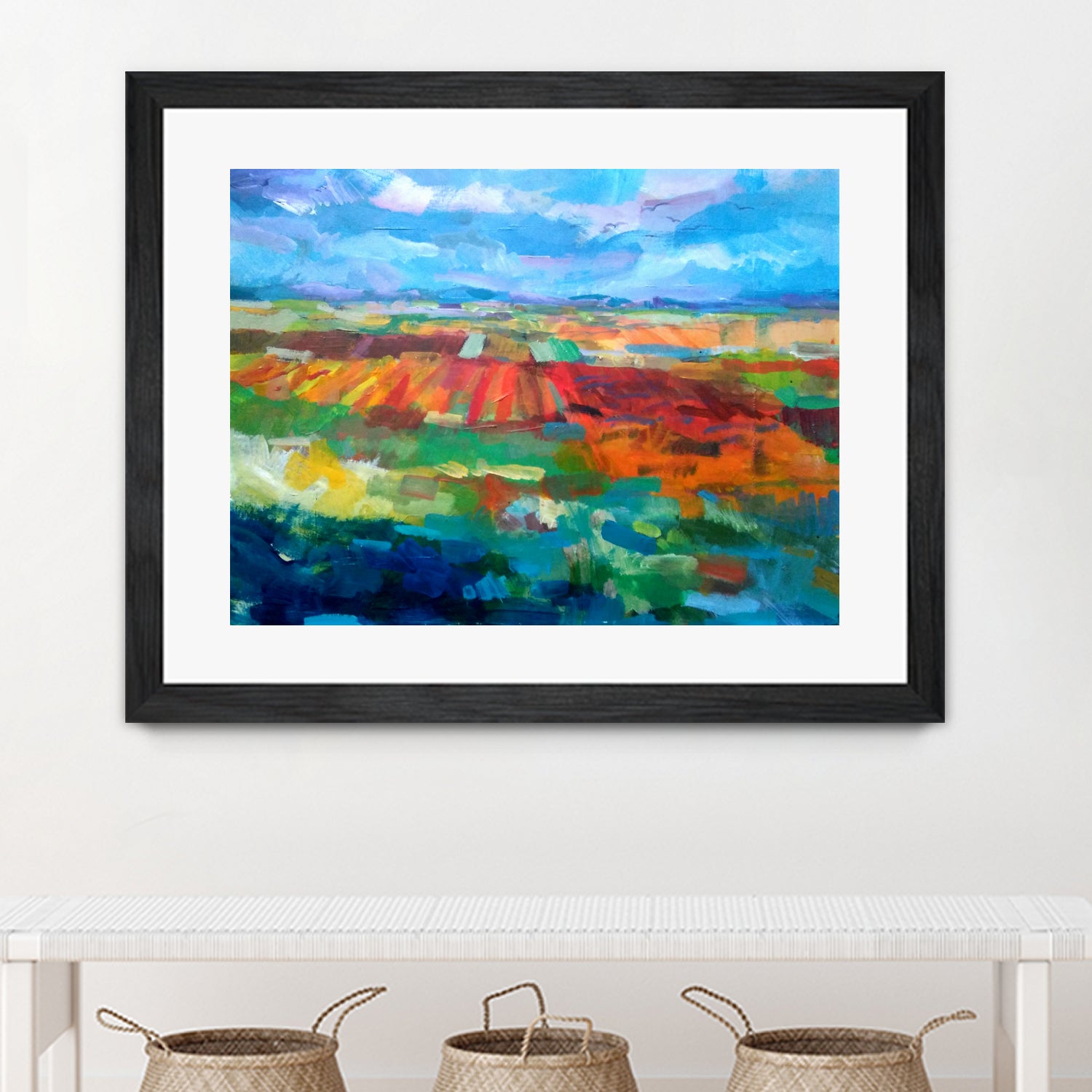 Fields by Aleksandar Stankovic on GIANT ART - orange mixed media