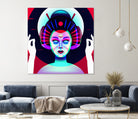 cybergeisha by Ilya Shapko on GIANT ART - fuchsia vector illustration