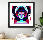 cybergeisha by Ilya Shapko on GIANT ART - fuchsia vector illustration