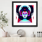 cybergeisha by Ilya Shapko on GIANT ART - fuchsia vector illustration