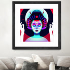 cybergeisha by Ilya Shapko on GIANT ART - fuchsia vector illustration