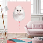 COTTON CANDY CAT by Jonas Loose on GIANT ART - pink photo manipulation