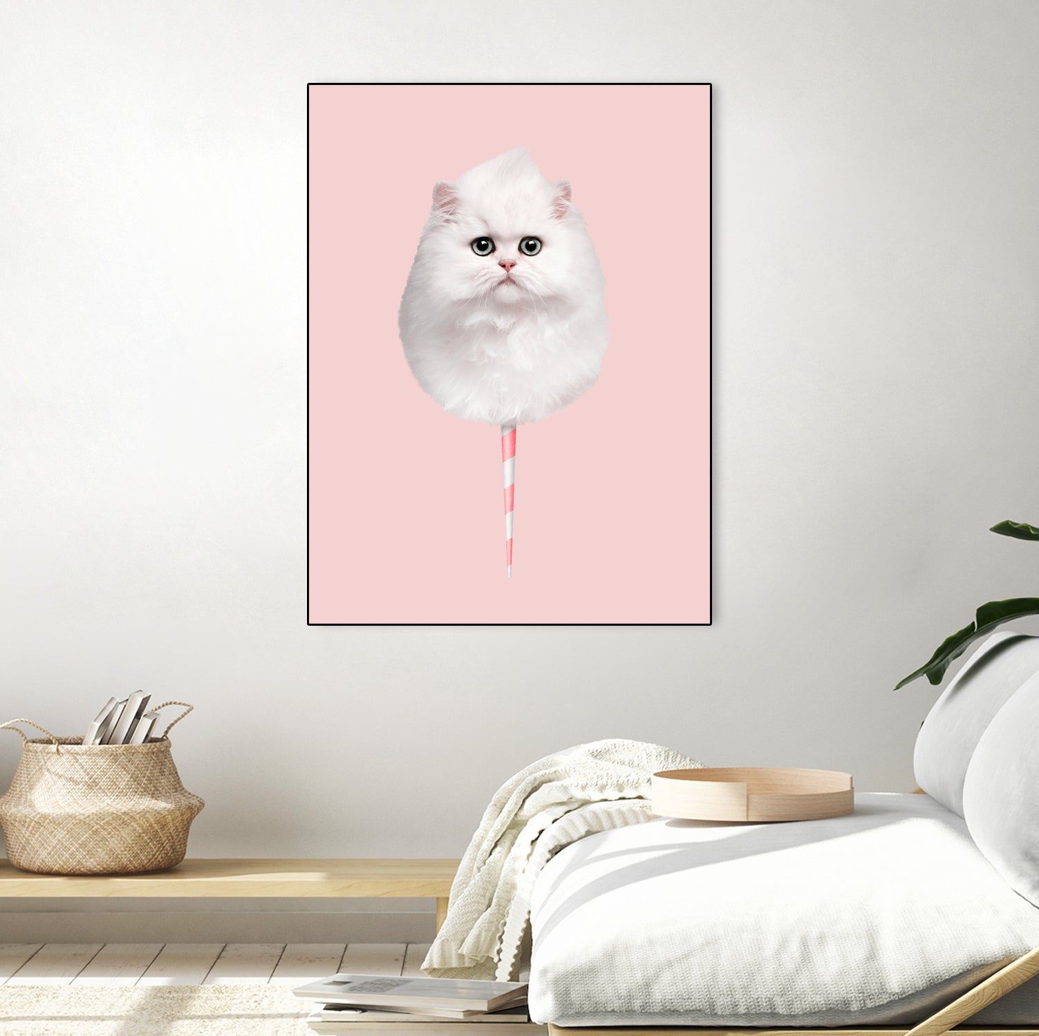 COTTON CANDY CAT by Jonas Loose on GIANT ART - pink photo manipulation