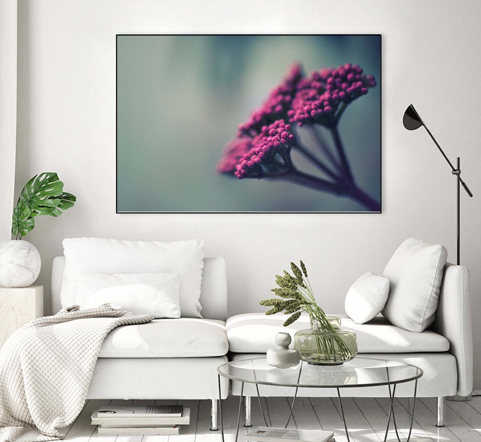 Pink winter flowers by Giordano Aita on GIANT ART - fuchsia photo illustration