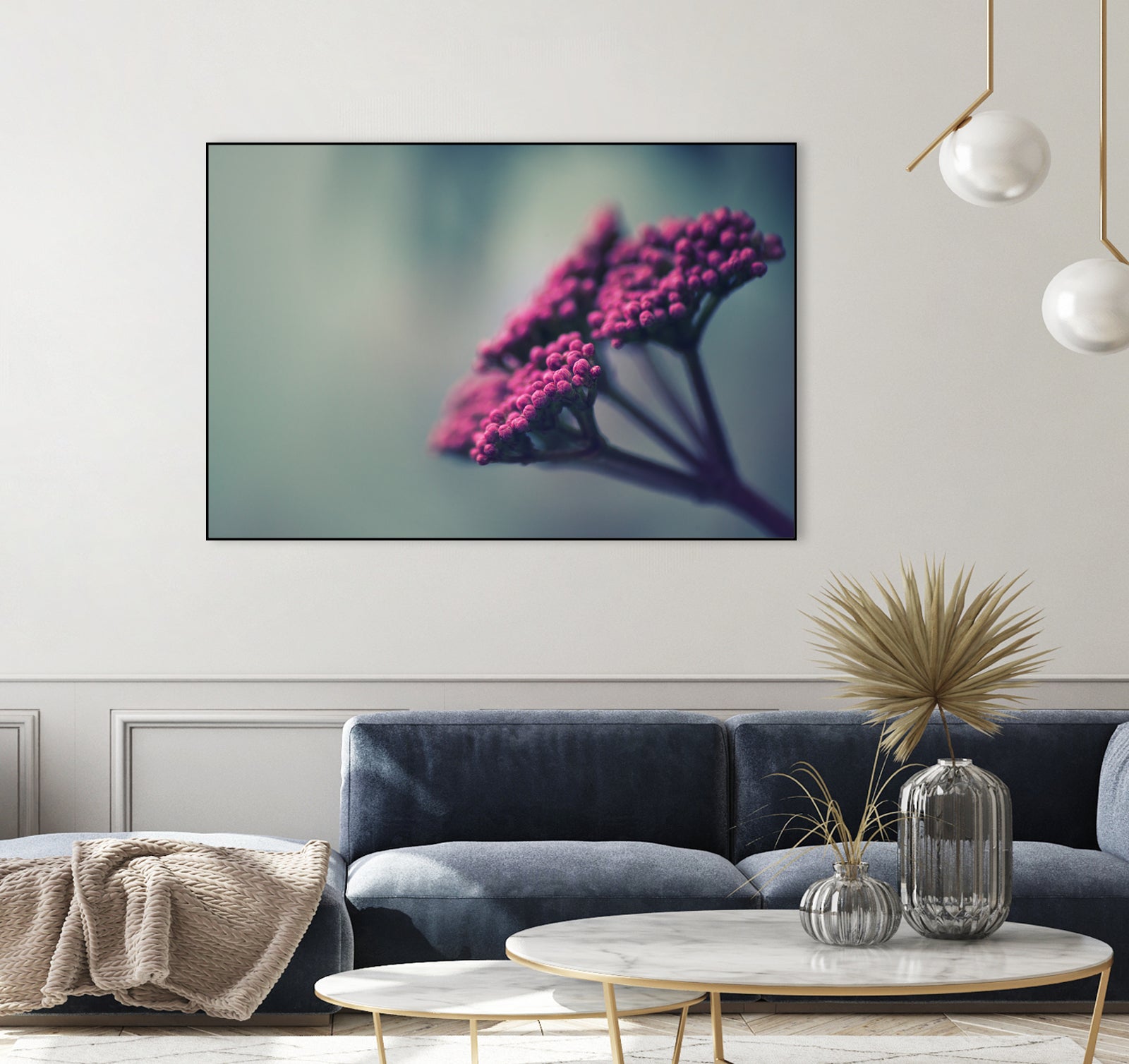 Pink winter flowers by Giordano Aita on GIANT ART - fuchsia photo illustration