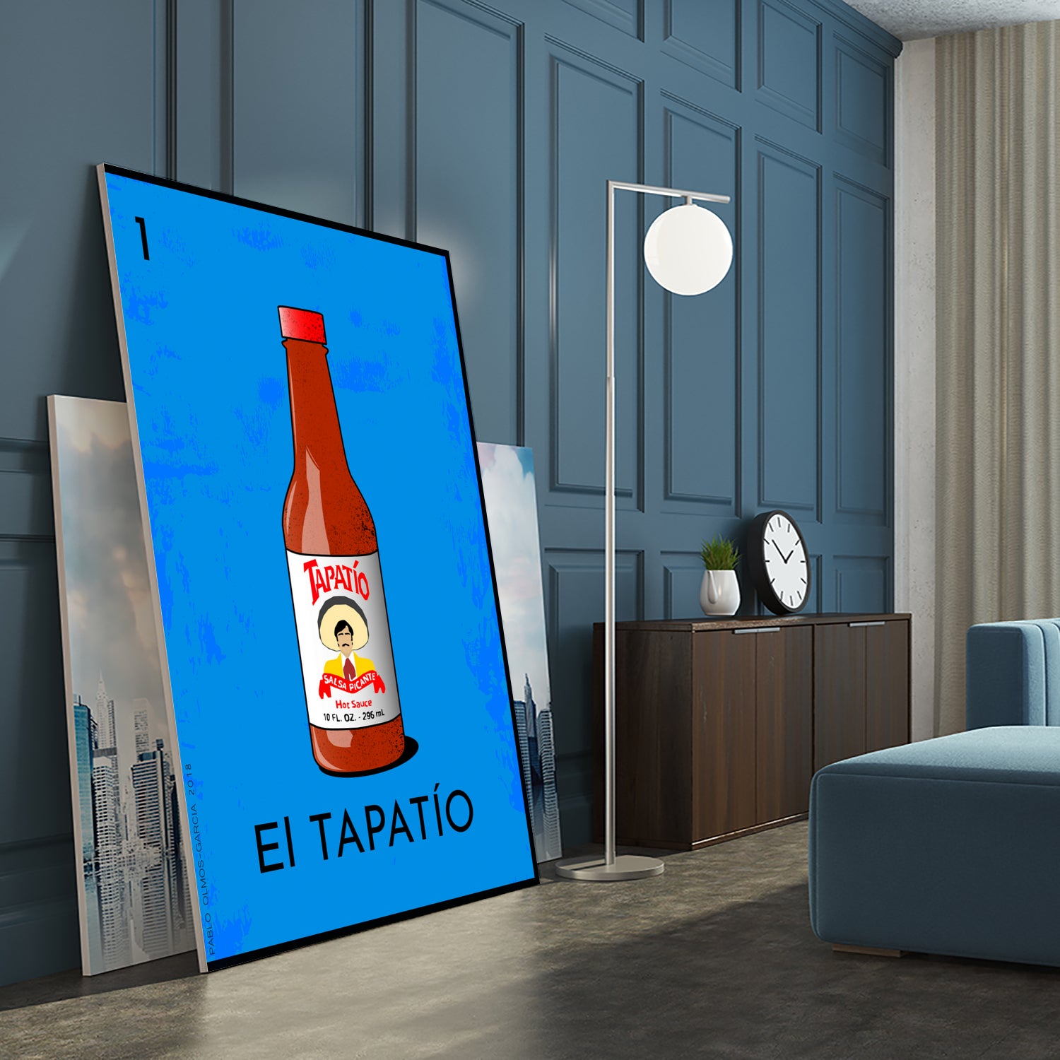 El Tapatío by Pablo Olmos-Garcia on GIANT ART - blue vector illustration