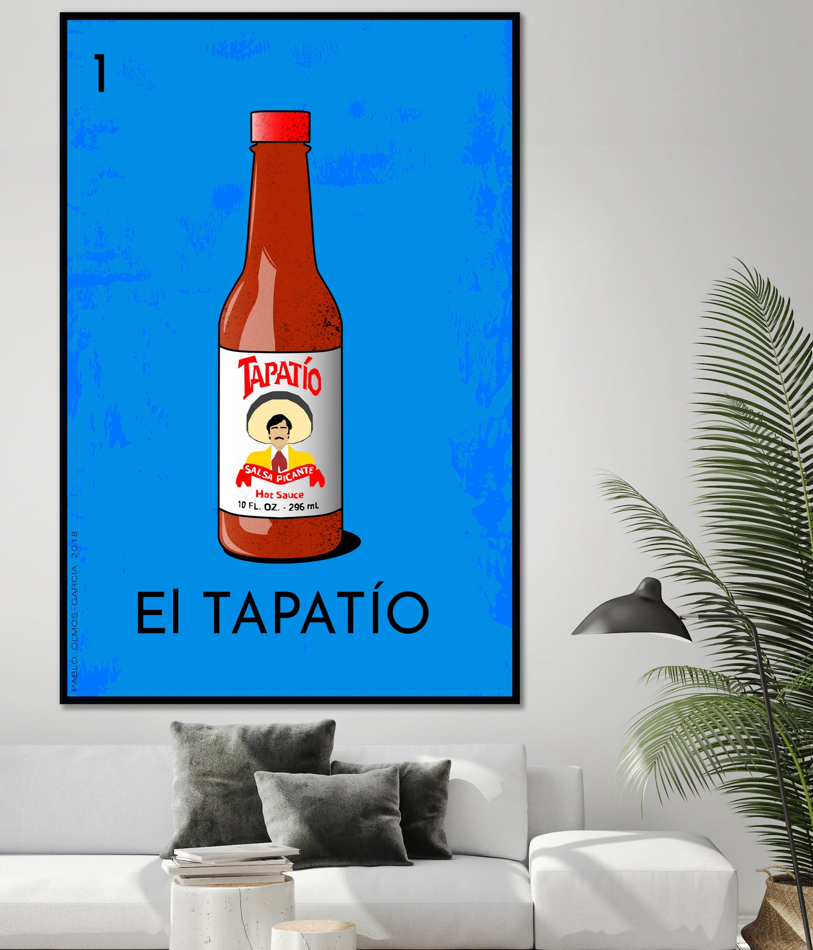 El Tapatío by Pablo Olmos-Garcia on GIANT ART - blue vector illustration