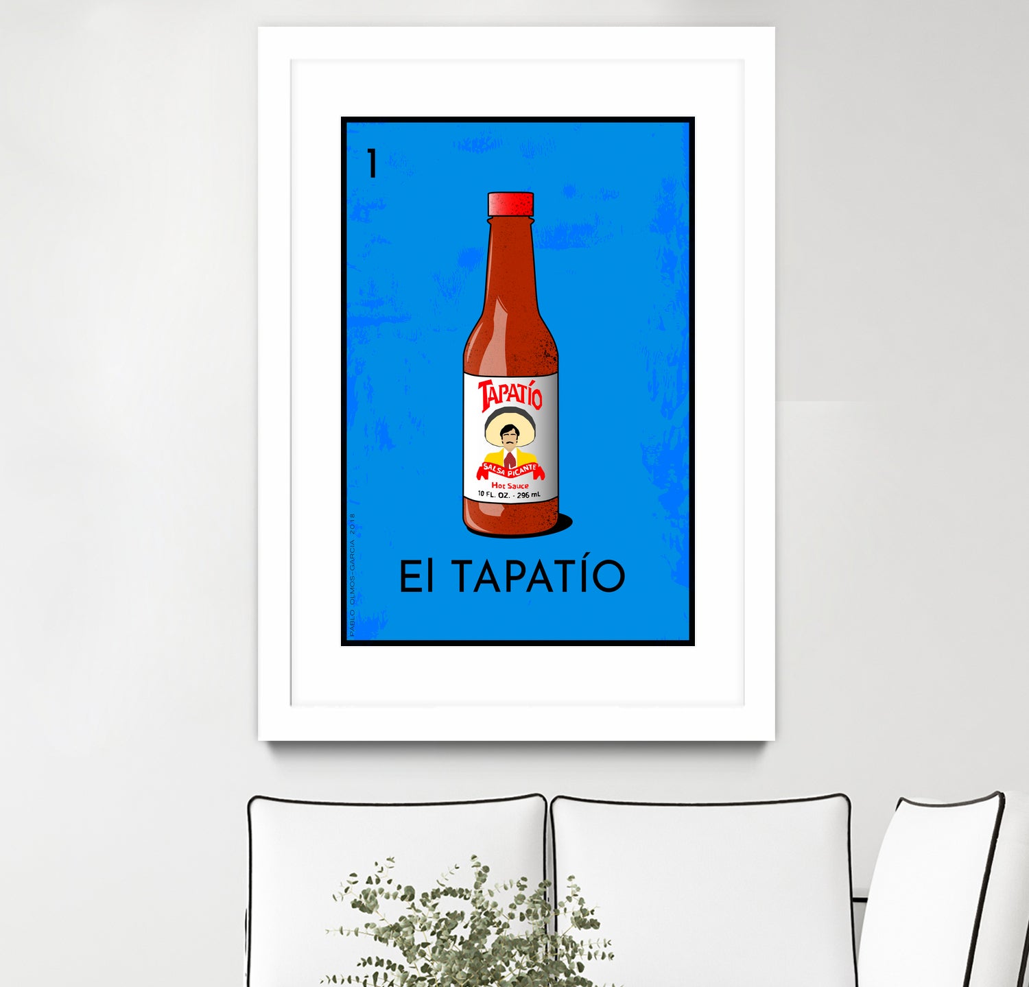 El Tapatío by Pablo Olmos-Garcia on GIANT ART - blue vector illustration