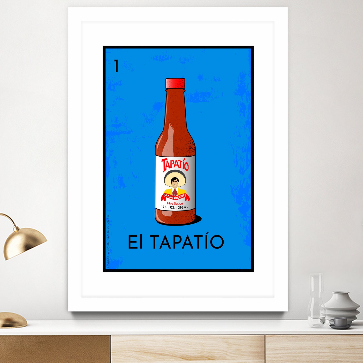 El Tapatío by Pablo Olmos-Garcia on GIANT ART - blue vector illustration