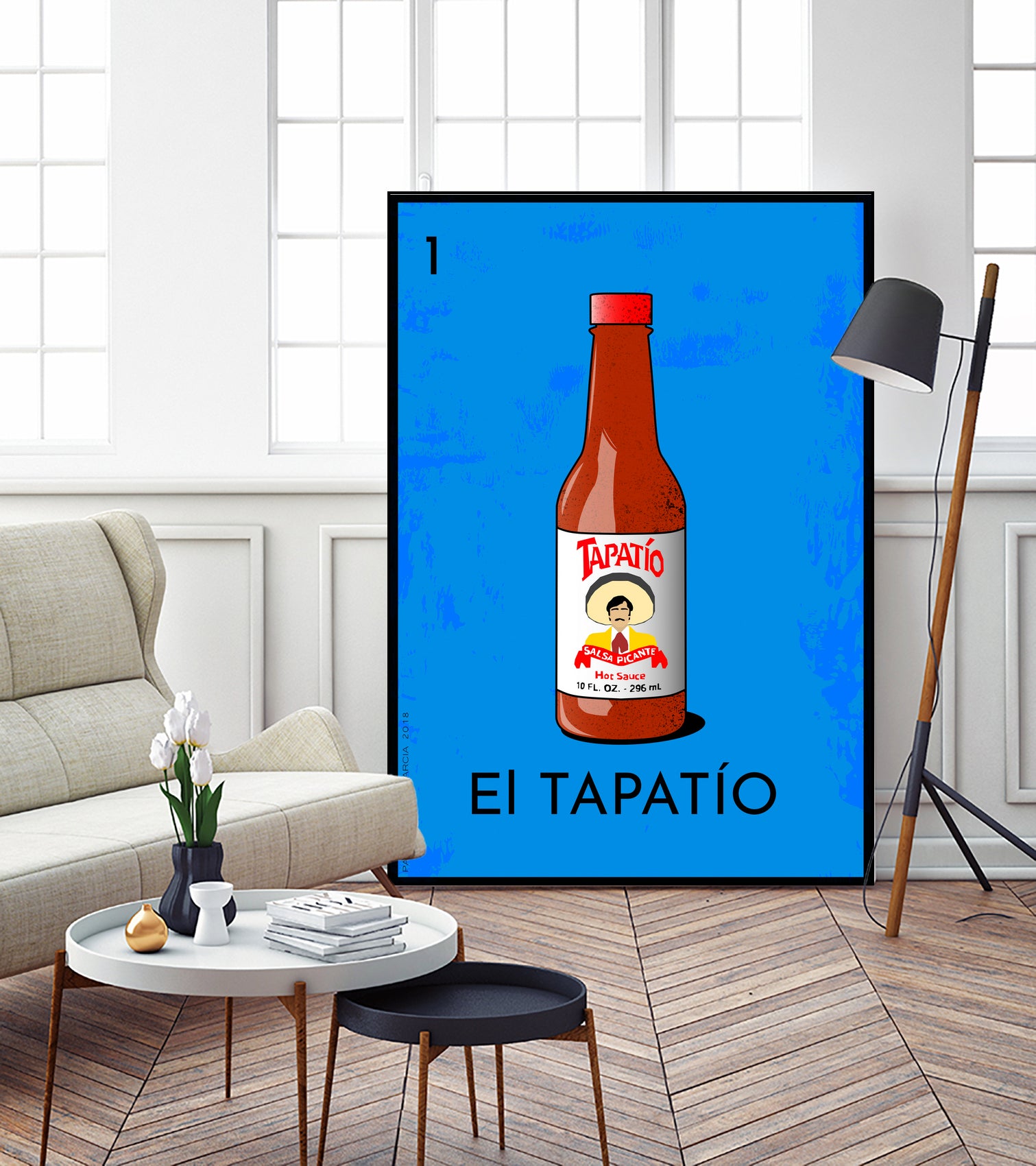 El Tapatío by Pablo Olmos-Garcia on GIANT ART - blue vector illustration