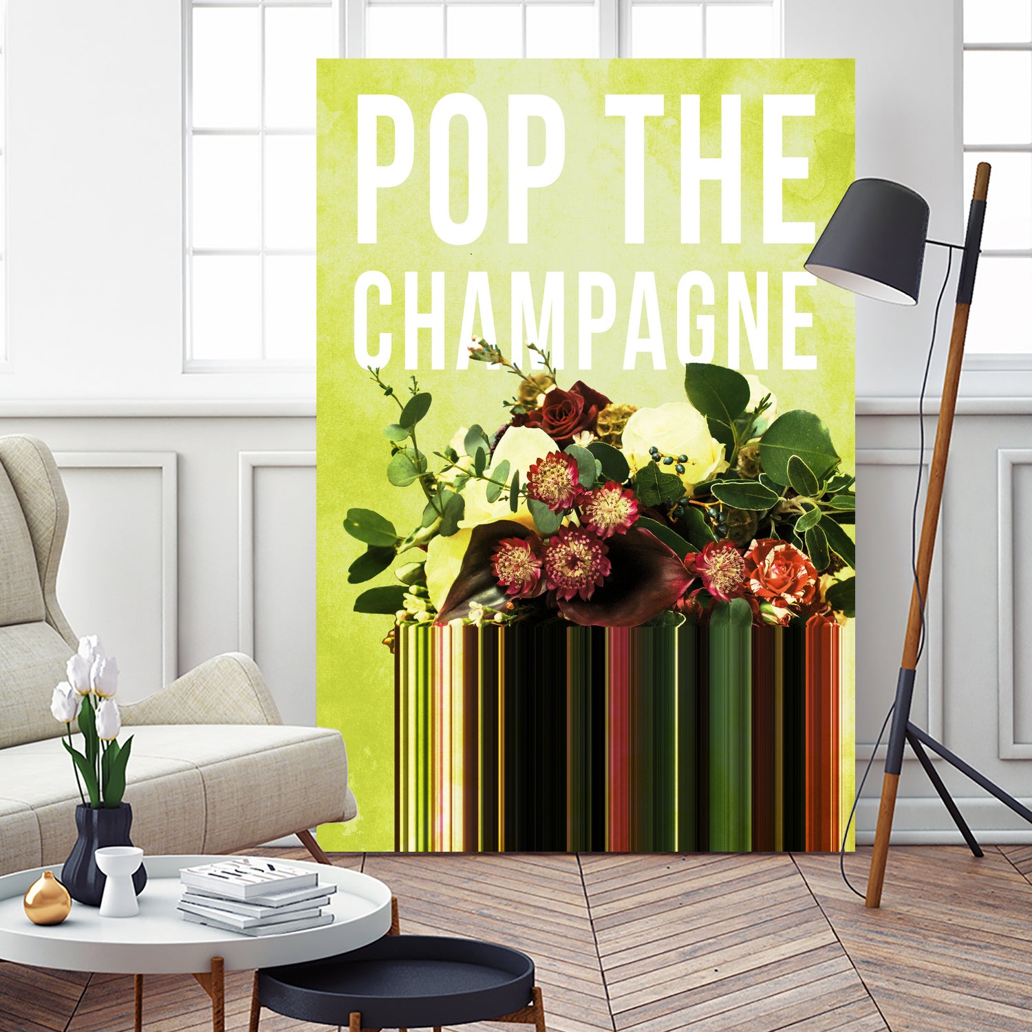 Pop the Champagne by Grace Patterson on GIANT ART - green photo manipulation