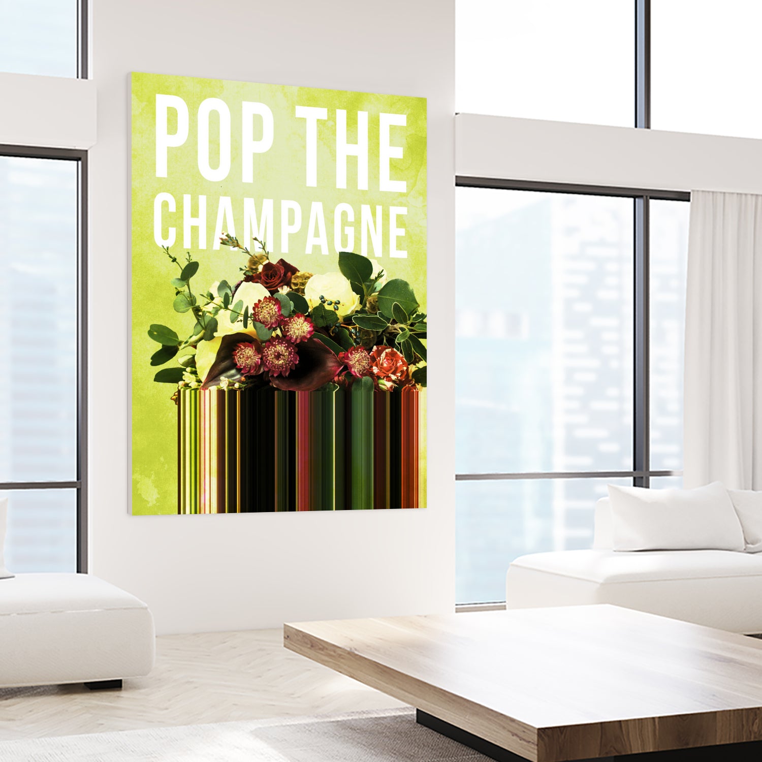 Pop the Champagne by Grace Patterson on GIANT ART - green photo manipulation