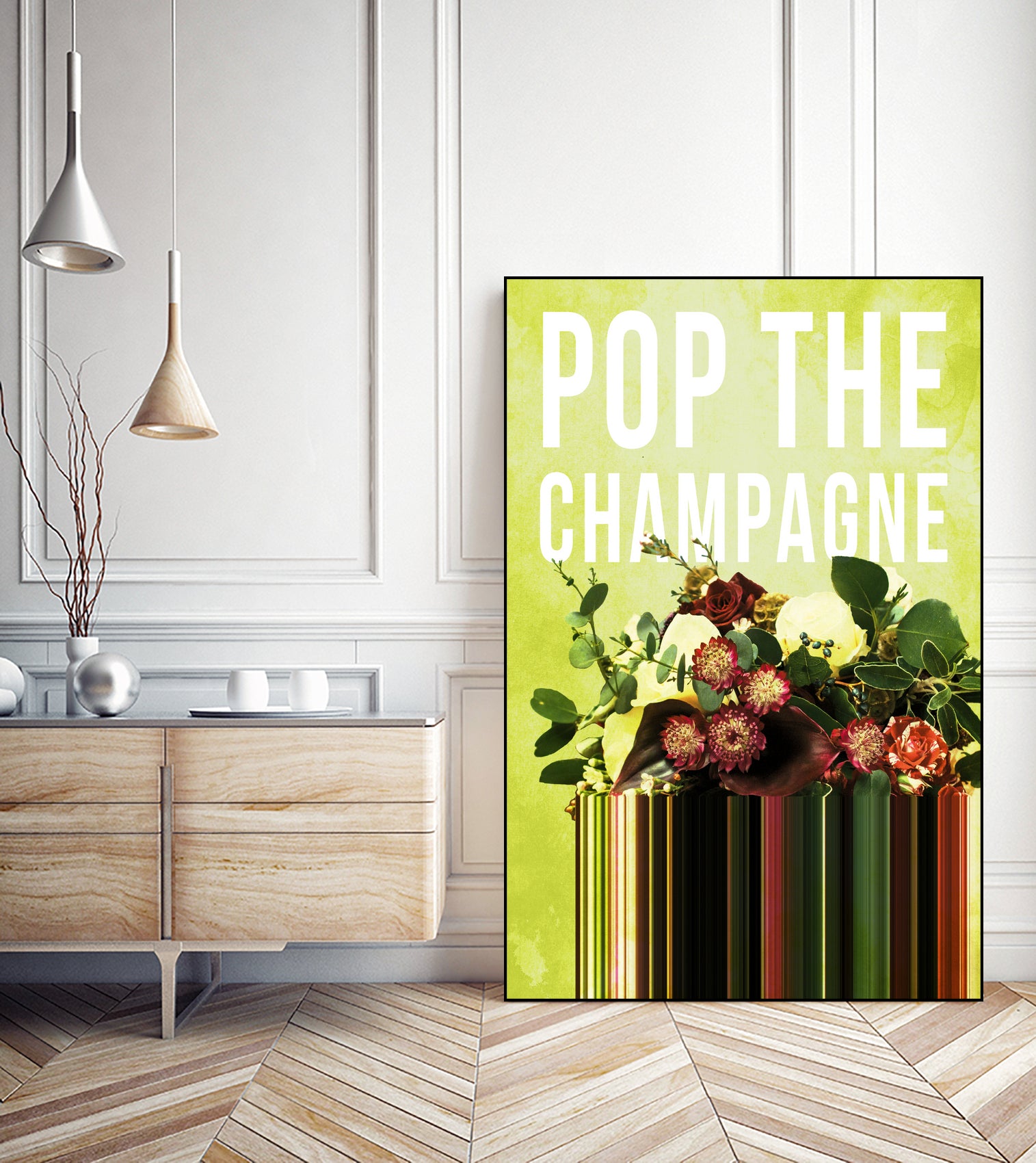 Pop the Champagne by Grace Patterson on GIANT ART - green photo manipulation