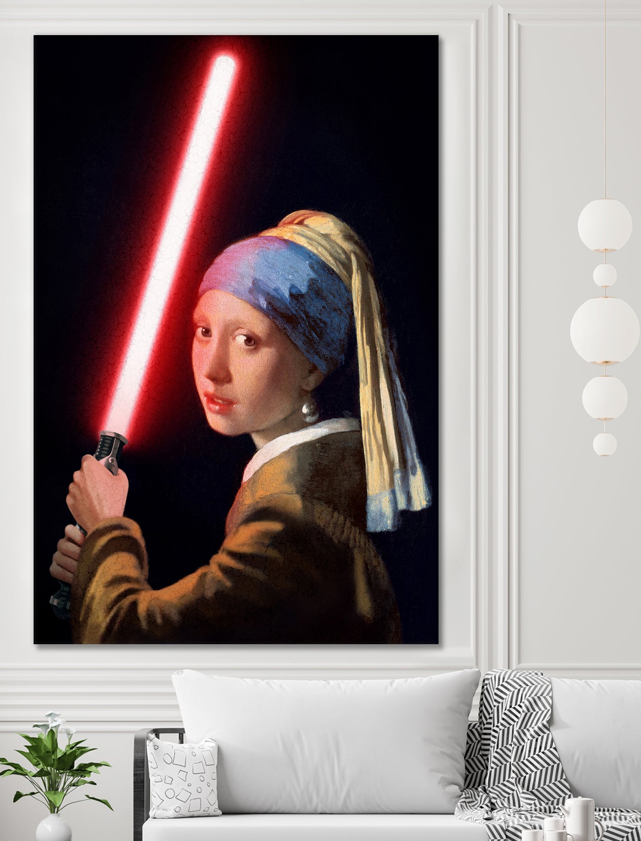 Girl with the Lightsaber by Steve Ash on GIANT ART - black digital painting