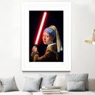 Girl with the Lightsaber by Steve Ash on GIANT ART - black digital painting