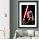 Girl with the Lightsaber by Steve Ash on GIANT ART - black digital painting