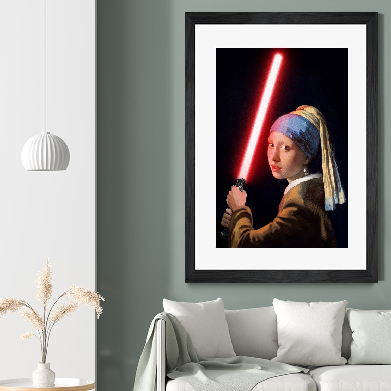 Girl with the Lightsaber by Steve Ash on GIANT ART - black digital painting