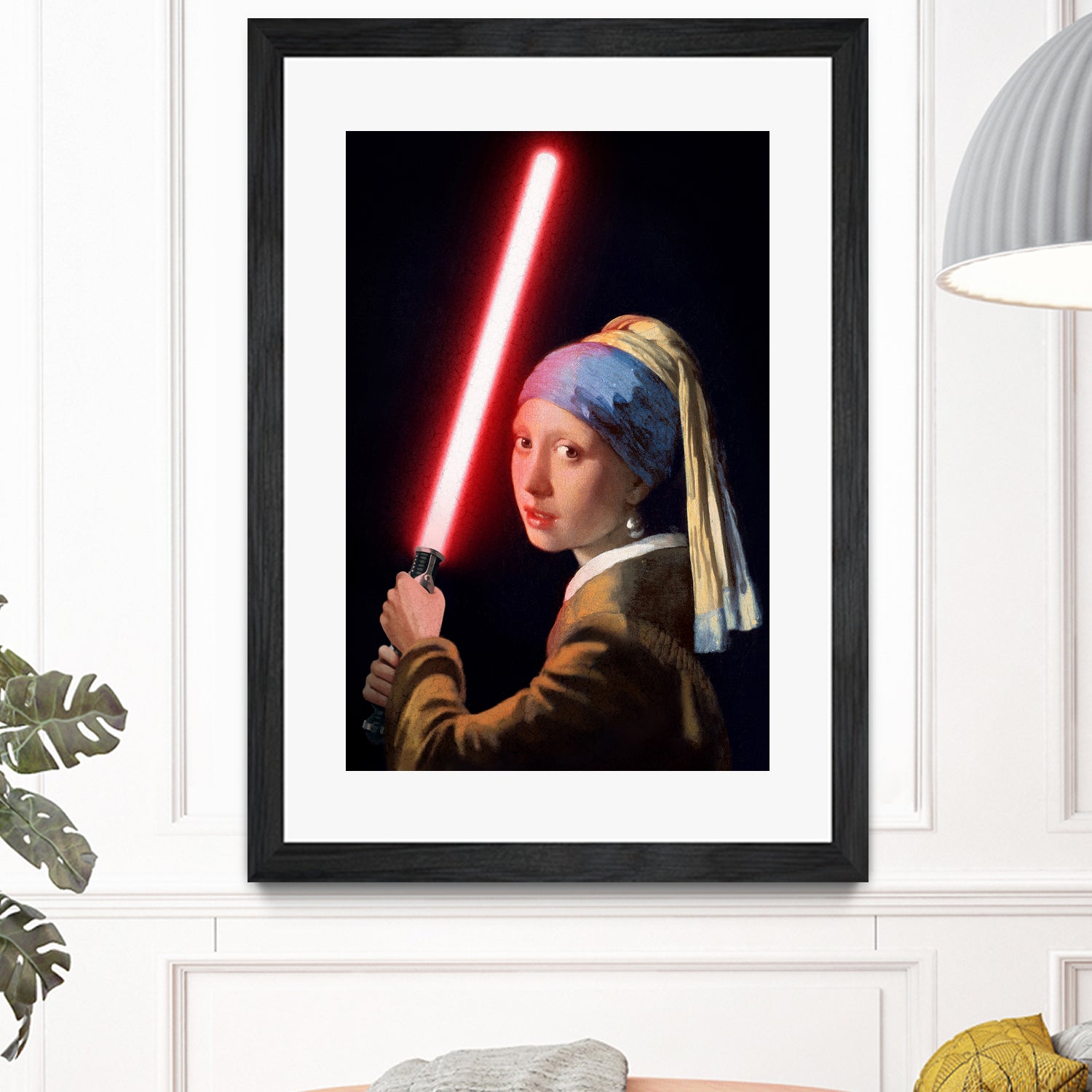 Girl with the Lightsaber by Steve Ash on GIANT ART - black digital painting