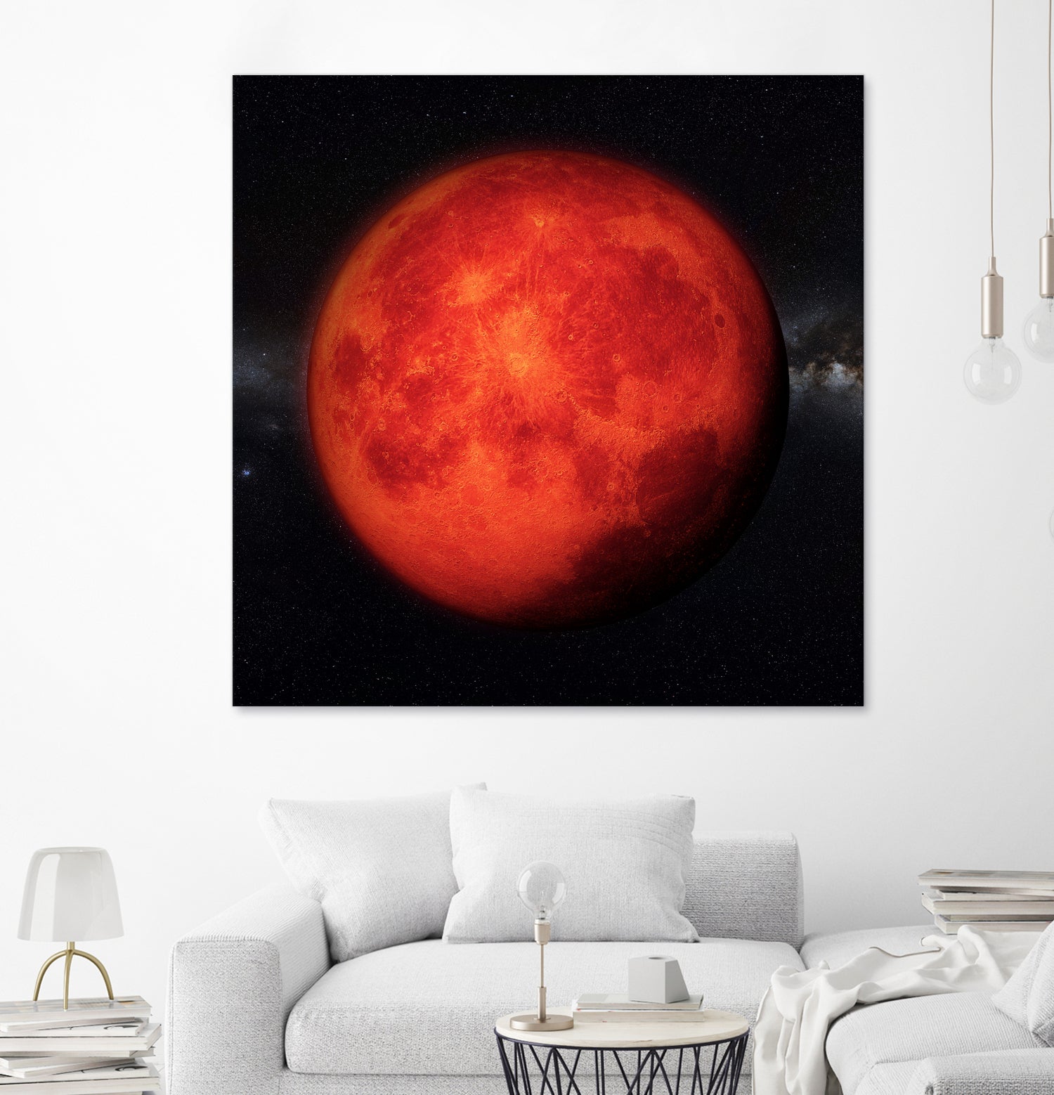 Super bloody Moon by Tenyo Marchev on GIANT ART - red 3d art