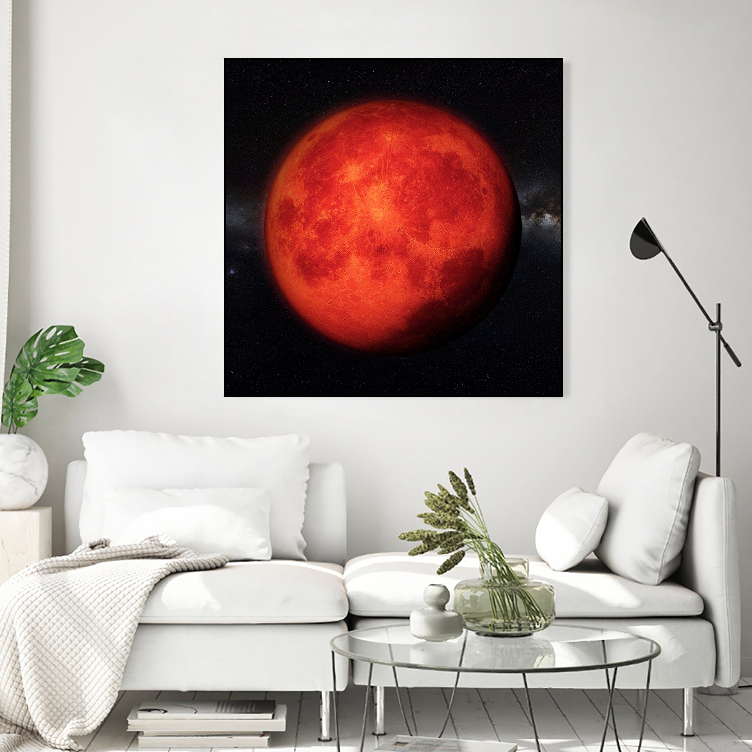 Super bloody Moon by Tenyo Marchev on GIANT ART - red 3d art