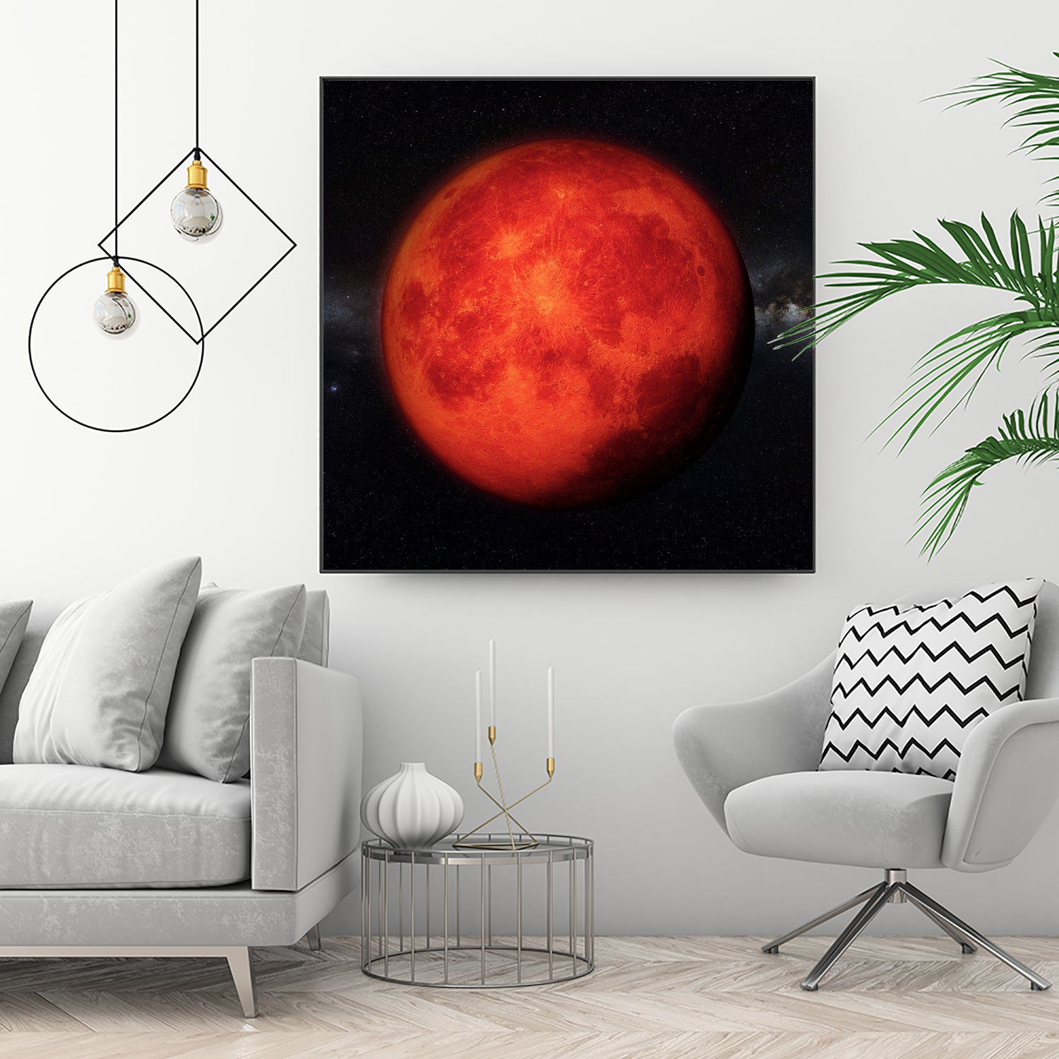 Super bloody Moon by Tenyo Marchev on GIANT ART - red 3d art