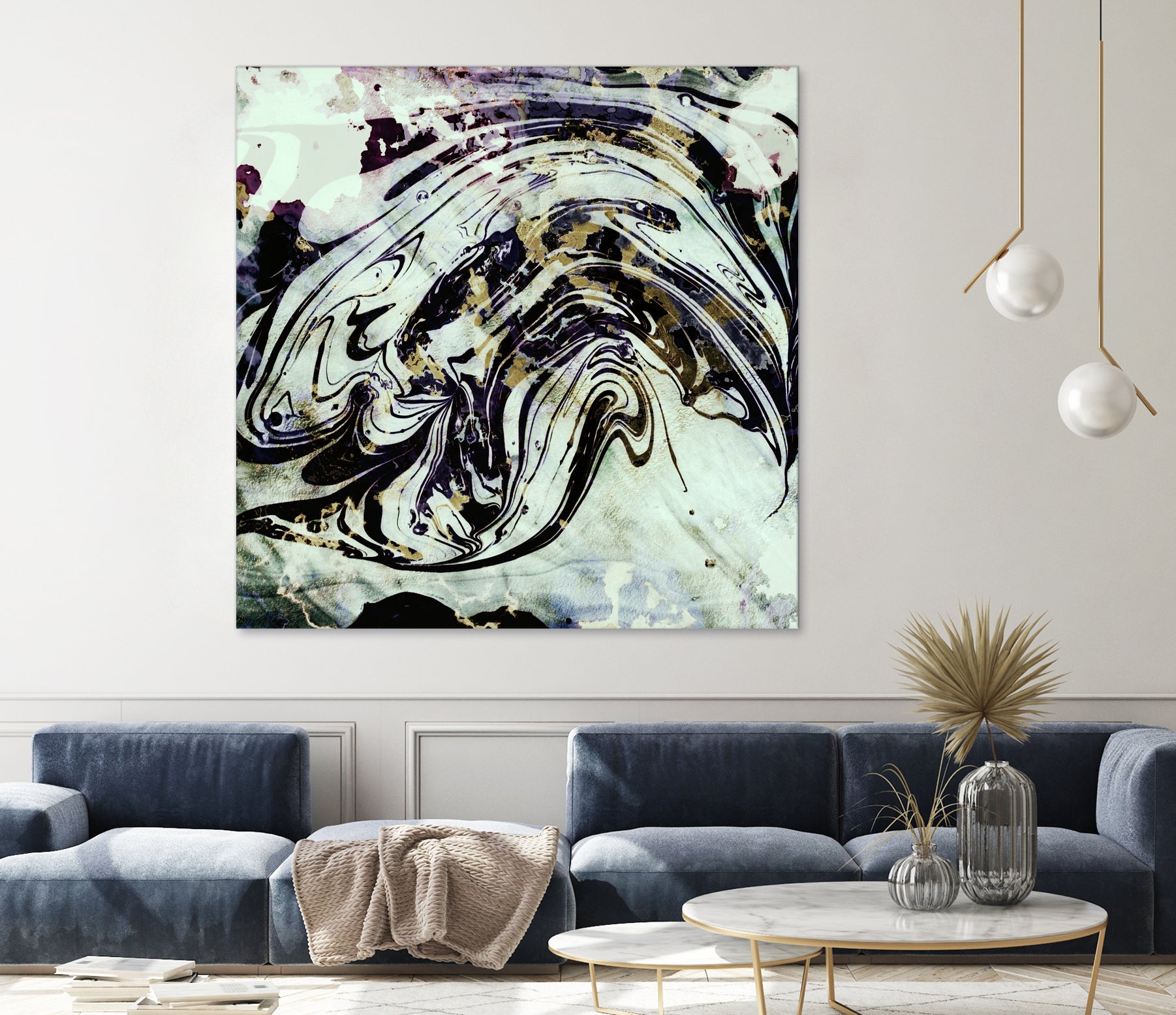 black gold marble by Haris Kavalla on GIANT ART - black digital painting