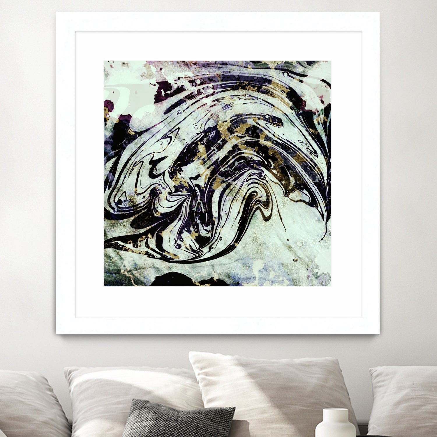 black gold marble by Haris Kavalla on GIANT ART - black digital painting