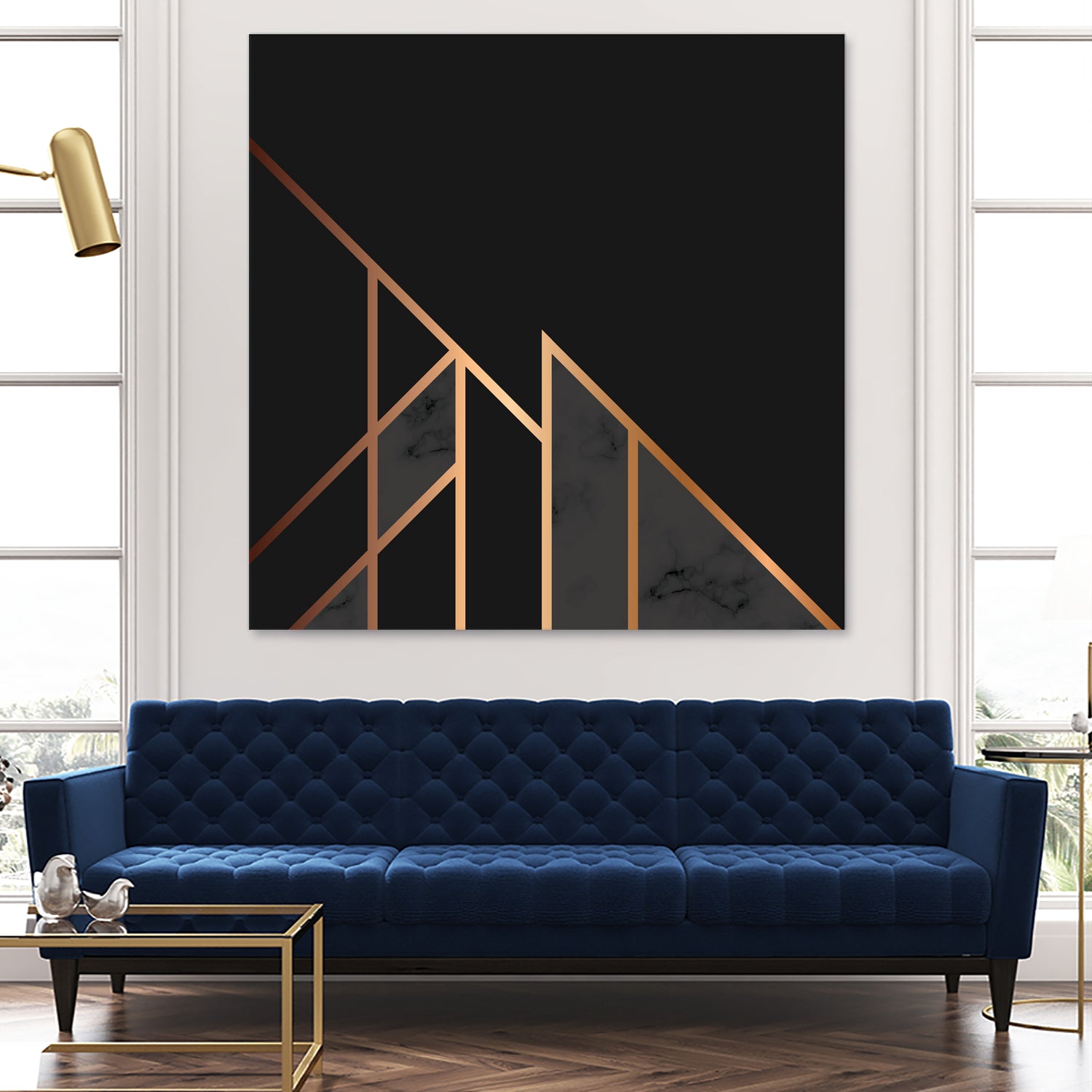 Marble Geometry 035 by Jelena Obradovic on GIANT ART - black vector illustration