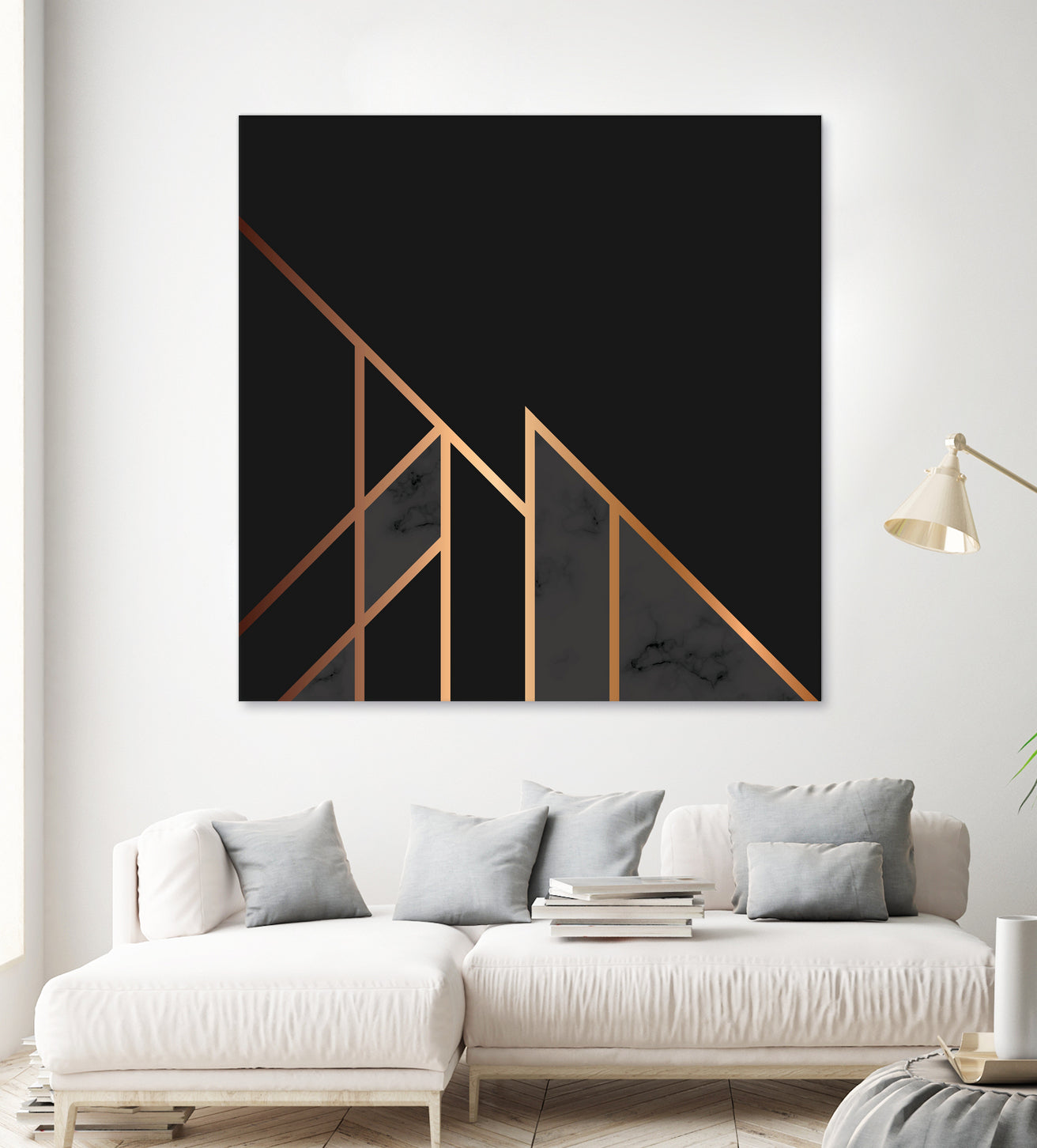 Marble Geometry 035 by Jelena Obradovic on GIANT ART - black vector illustration