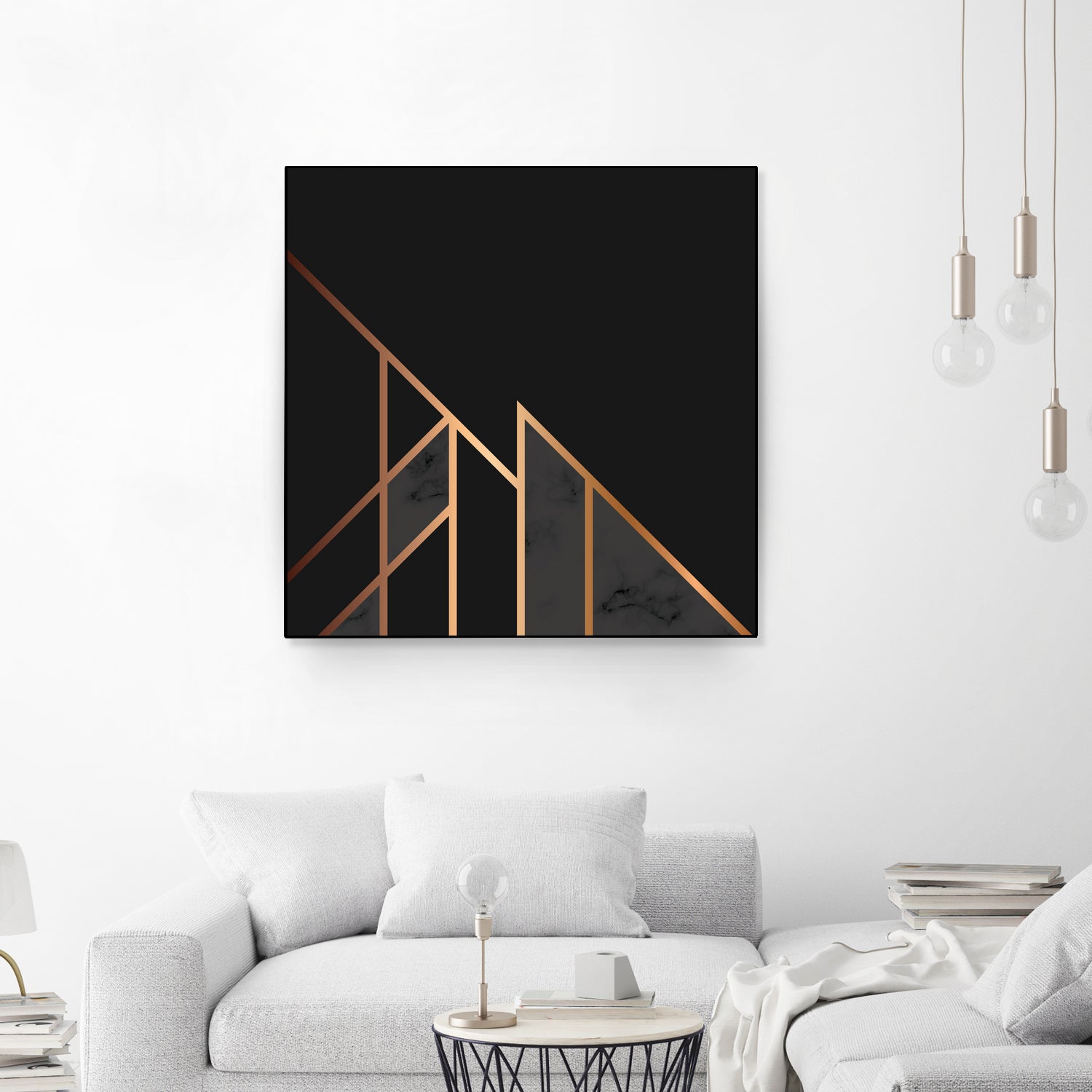 Marble Geometry 035 by Jelena Obradovic on GIANT ART - black vector illustration