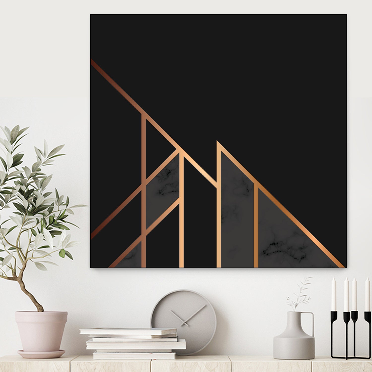 Marble Geometry 035 by Jelena Obradovic on GIANT ART - black vector illustration