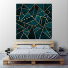 Deep Teal Stone by Elisabeth Fredriksson on GIANT ART - blue digital drawing