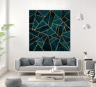 Deep Teal Stone by Elisabeth Fredriksson on GIANT ART - blue digital drawing