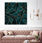 Deep Teal Stone by Elisabeth Fredriksson on GIANT ART - blue digital drawing