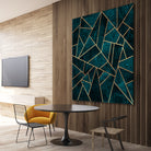 Deep Teal Stone by Elisabeth Fredriksson on GIANT ART - blue digital drawing