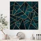 Deep Teal Stone by Elisabeth Fredriksson on GIANT ART - blue digital drawing