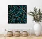 Deep Teal Stone by Elisabeth Fredriksson on GIANT ART - blue digital drawing