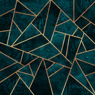 Deep Teal Stone by Elisabeth Fredriksson on GIANT ART - blue digital drawing